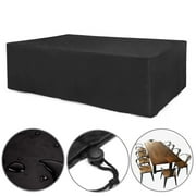 Patio Furniture Cover, Outdoor Square Patio Furniture Set Covers Furniture Table Cover, Black Durable Waterproof Dust Proof Protection Covers for Garden Lawn Furniture Sets